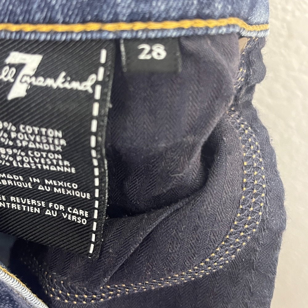7 For All Mankind Roxanne Skinny Jeans Womens 28 Blue‎ Denim Cotton Stretch - Picture 13 of 16